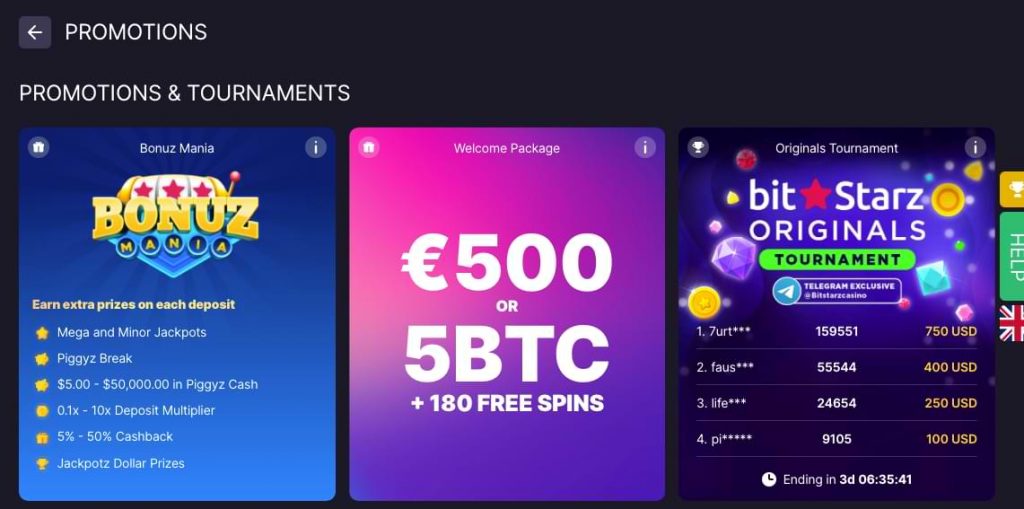 Bitstarz casinobonusar