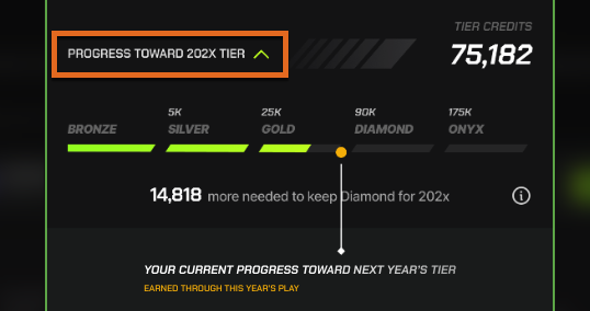 Is there a way to check my tier progress?