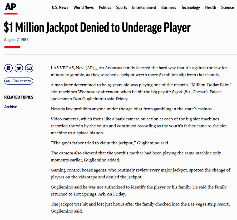 Is There A Minimum Age Requirement To Be Eligible For A Jackpot?