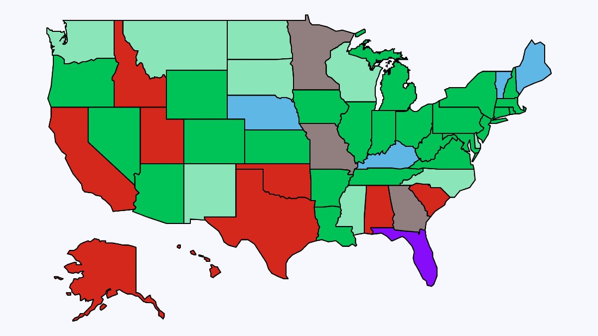 What is the legality of live betting in different regions?