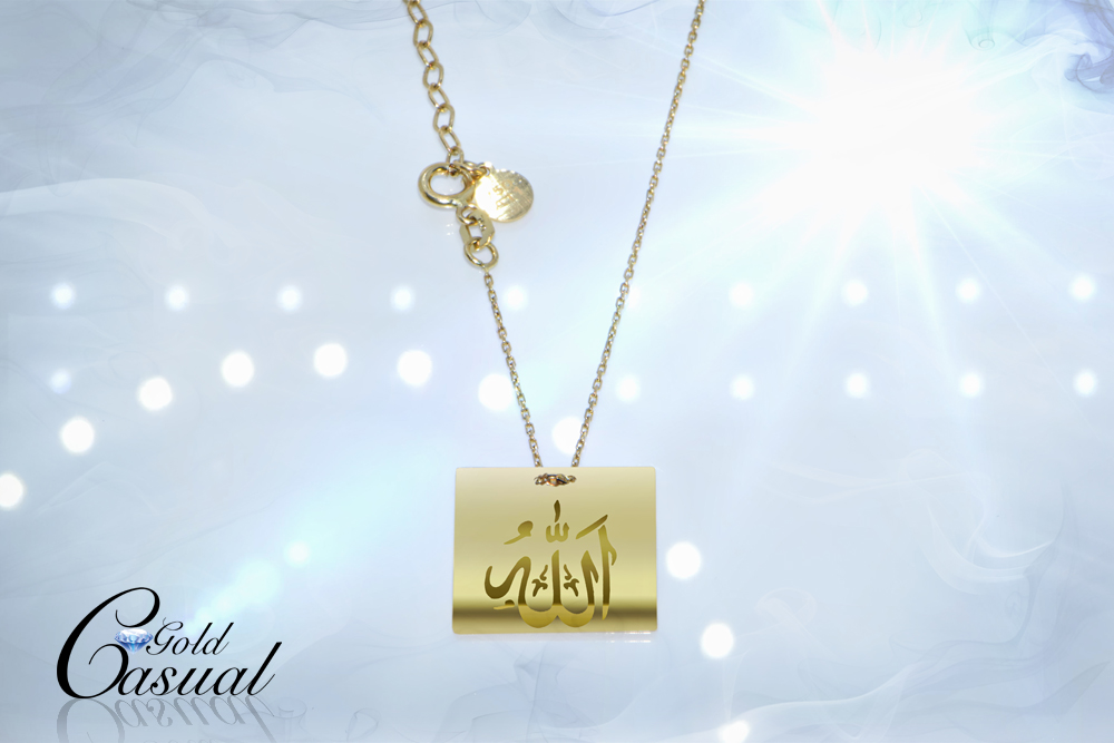 18 karat halskæde med Guds navn – Casual Gold