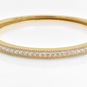 14 karat guld armbånd med zirkoner