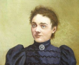 Portrait de dame, huile sur toile (restaurée)