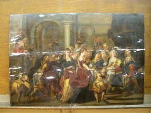 Le festin d’Hérode, copie d’après Rubens (recollé)