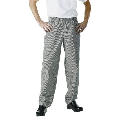 Chef Works Essential Baggy Pants Small Black Check L