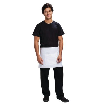 Chef Works Short Bistro Apron White