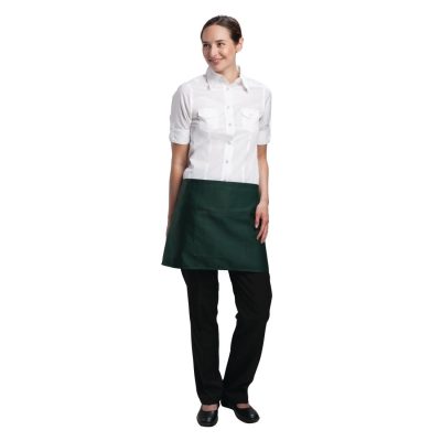 Chef Works Short Bistro Apron Green