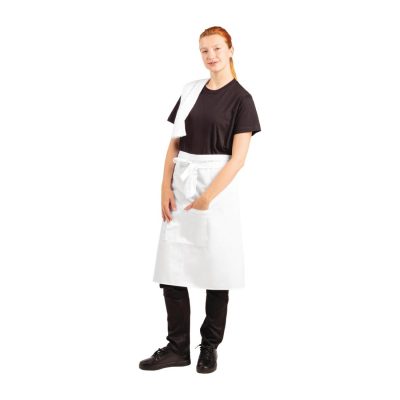 Regular Bistro Apron  White