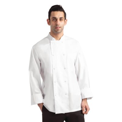 Chef Works Calgary Long Sleeve Cool Vent Unisex Chefs Jacket White M