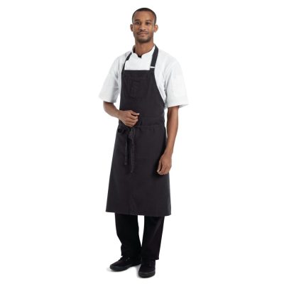 Chef Works Urban Rockford Canvas Wide Bib Apron Steel Grey