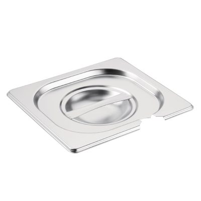 Vogue Stainless Steel 1/6 Gastronorm Notched Lid