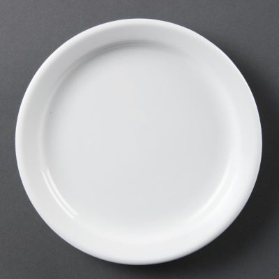 Olympia Whiteware Narrow Rimmed Plates 180mm (Pack of 12)