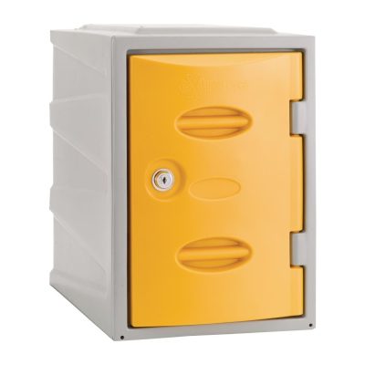Extreme Plastic Single Door Locker Camlock Yellow 450mm