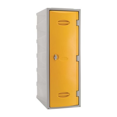 Extreme Plastic Single Door Locker Hasp and Staple Lock Yellow 900mm