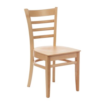 Fameg Slatted Side Chairs Natural Beech (Pack of 2)