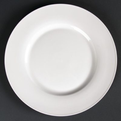 Olympia Lumina Wide Rim Round Plates 230mm (Pack of 6)