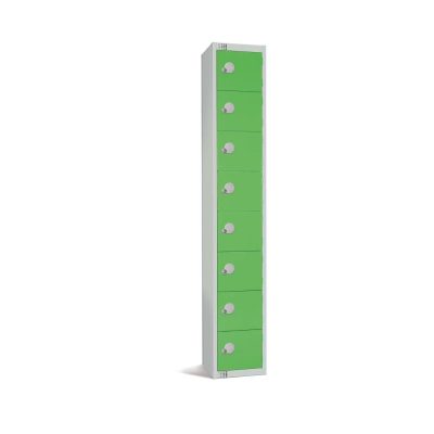 Elite Eight Door Coin Return Locker Green