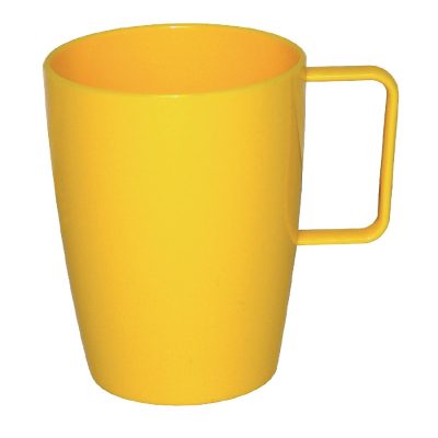 Olympia Kristallon Polycarbonate Handled Beakers Yellow 284ml (Pack of 12)