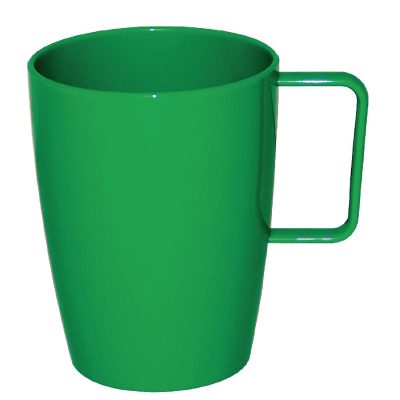 Olympia Kristallon Polycarbonate Handled Beakers Green 284ml (Pack of 12)