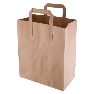 Fiesta Green Recycled Brown Paper Carrier Bags Medium (Pack of 250)