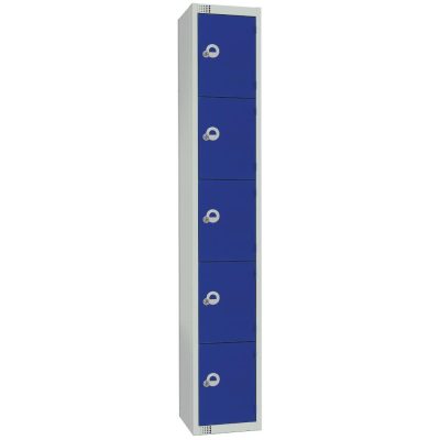 Elite Five Door Manual Combination Locker Locker Blue