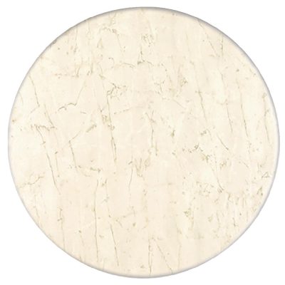 Werzalit Pre-drilled Round Table Top  Marble Bianco 600mm