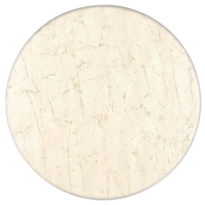 Werzalit Pre-drilled Round Table Top  Marble Bianco 800mm