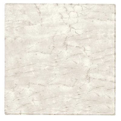 Werzalit Pre-drilled Square Table Top  Marble Bianco 600mm