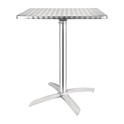 Bolero Square Stainless Steel Flip Top Table 600mm (Single)