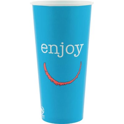 Huhtamaki Enjoy Paper Cold Cups 625ml / 22oz (Pack of 1000)