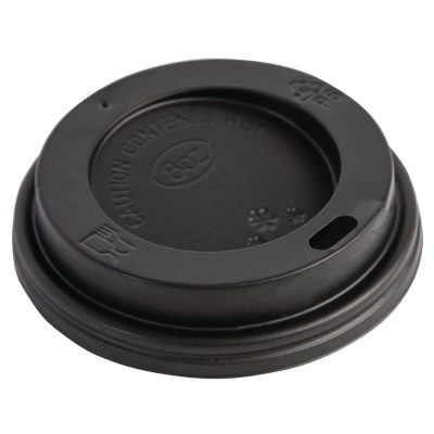 Fiesta Disposable Coffee Cup Lids Black 225ml / 8oz (Pack of 50)