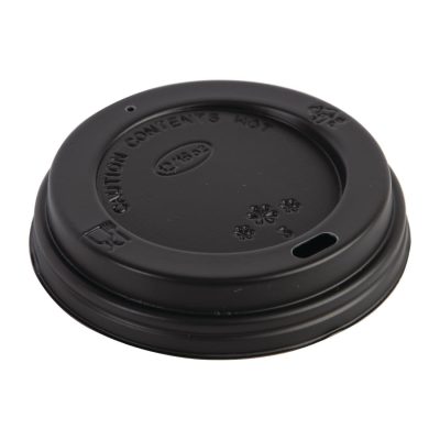 Fiesta Disposable Coffee Cup Lids Black 340ml / 12oz and 455ml / 16oz (Pack of 50)