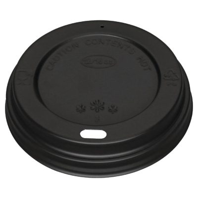 Fiesta Disposable Coffee Cup Lids Black 340ml / 12oz and 455ml / 16oz (Pack of 1000)