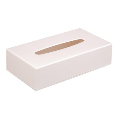 White Rectangular Tissue Holder