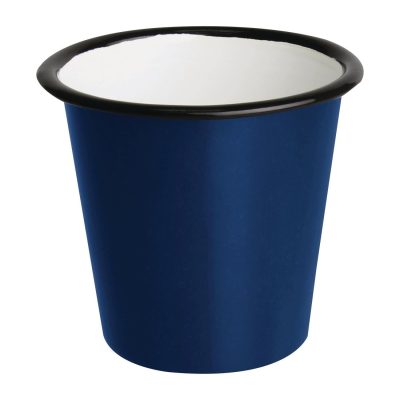 Olympia Enamel Sauce Cup Blue and Black (Pack of 6)