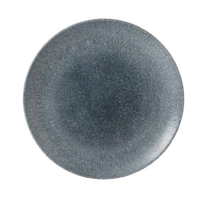 Churchill Studio Prints Raku Round Coupe Plate Topaz Blue 260mm (Pack of 12)