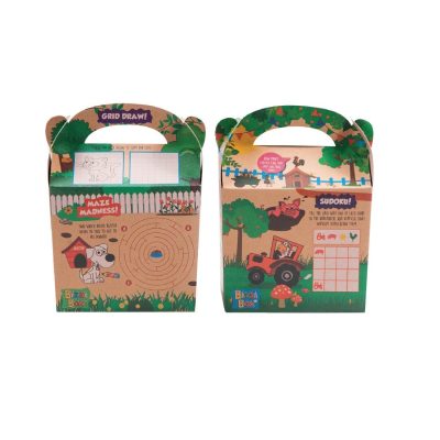 Crafti’s Kids Recycled Kraft Bizzi Meal Boxes Pet and Farm (Pack of 200)