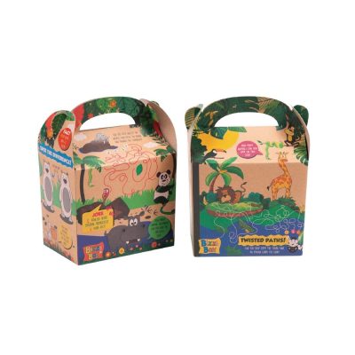 Crafti’s Kids Recycled Kraft Bizzi Meal Boxes Safari and Zoo (Pack of 200)
