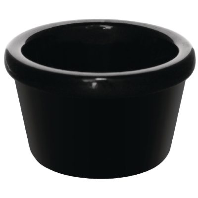 Olympia Kristallon Melamine Plain Ramekins Black 63mm (Pack of 12)