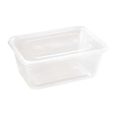 Fiesta Plastic Microwavable Containers with Lid Large 1000ml (Pack of 250)