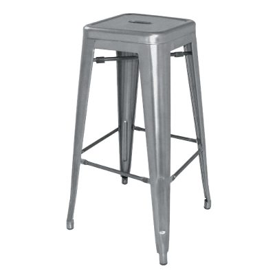 Bolero Bistro Steel High Stool Gun Metal (Pack Of 4)