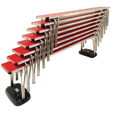 Gopak Contour Stacking Bench Red  6ft