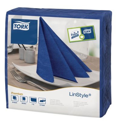 Tork Linstyle Dinner Napkin Midnight Blue 400mm (Pack of 600)