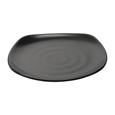 Olympia Kristallon Fusion Melamine Rounded Square Plates Black 250mm (Pack of 6)