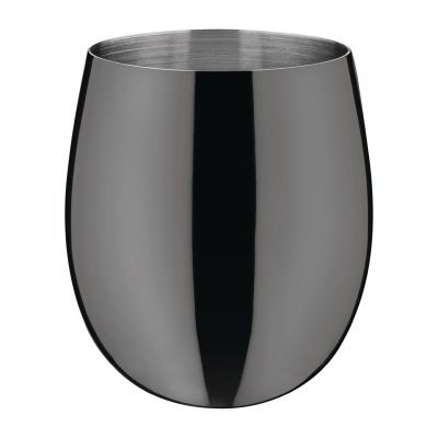 Olympia Curved Cocktail Glasses 340ml Gunmetal