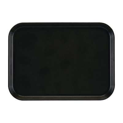 Cambro EpicTread Fibreglass Rectangular Non-Slip Tray Black 350mm