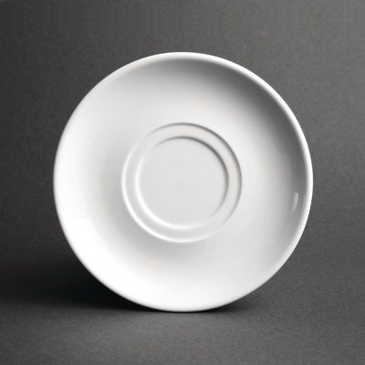 Olympia Heritage Double Well Saucers 163mm White (Pack of 6)