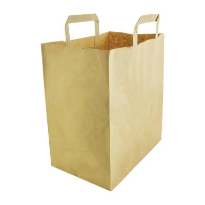 Vegware Compostable Recycled Paper Carrier Bags Large (Pack of 250)
