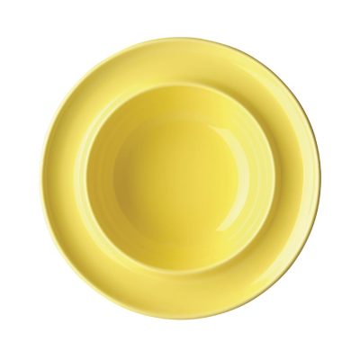 Olympia Kristallon Heritage Raised Rim Bowls Yellow 205mm (Pack of 4)