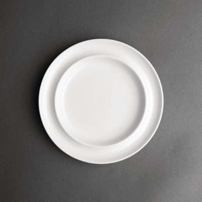 Kristallon Heritage Raised Rim Plates White 205mm (Pack of 4)